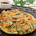 クックパッドでトップ１０入り「ニラとチーズのもっちり☆チヂミ」 by Jacarandaさん