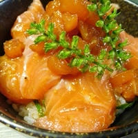 ダブルサーモン丼☆スパイス大使☆