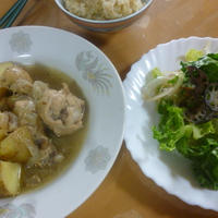 エスニック♪「手羽元と新じゃが煮」＆香る♪「蓮根チップ」