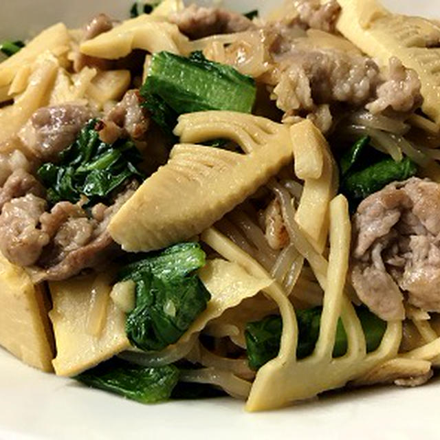 タケノコと豚肉の中華風炒め＆ポトスの植え替え♪