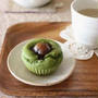 お引越ししました★あんこ入り♪米粉の抹茶カップケーキ