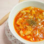 クリスマスにも！野菜と蒸し大豆の食べるトマトスープ