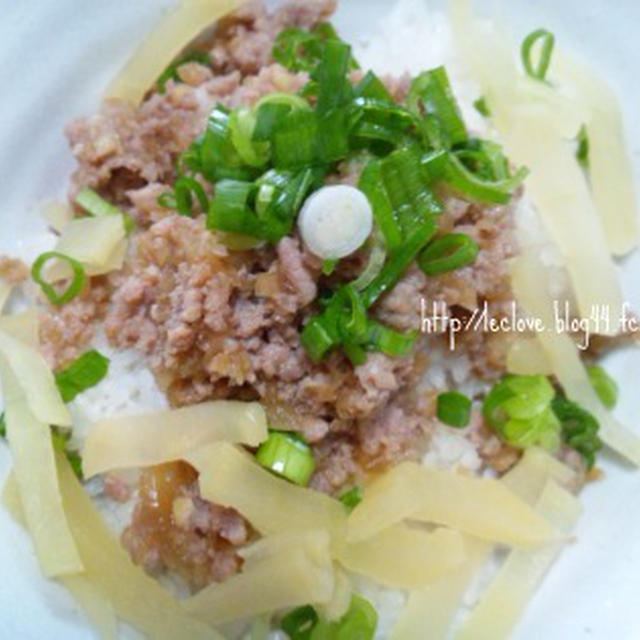 レンチン豚そぼろ丼【recipe】