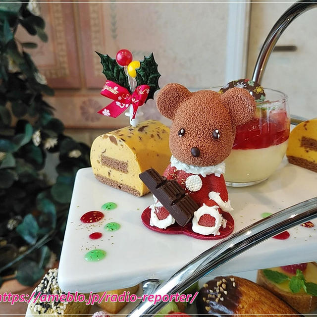 クマさんが可愛いすぎ♡クリスマスアフタヌーンティー（ロイヤルパークホテル）