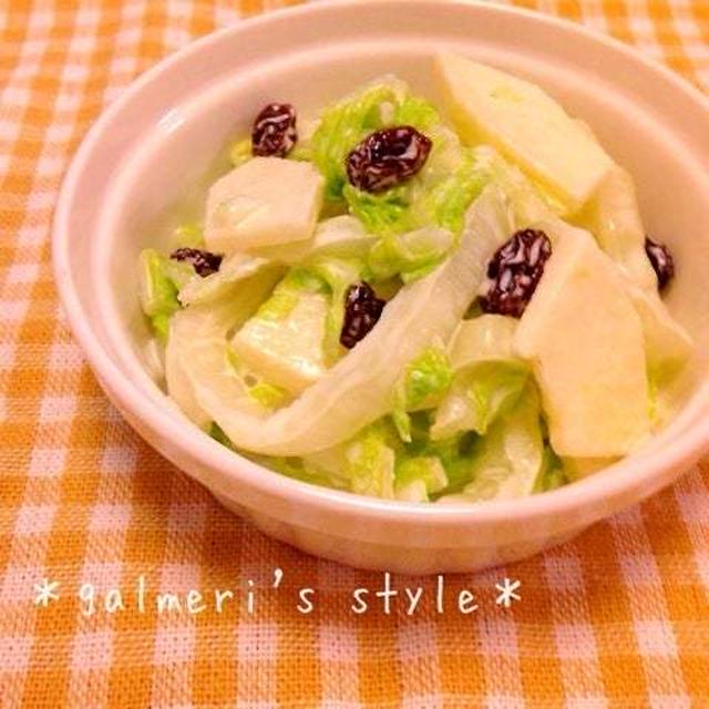 レーズンがアクセント♪白菜とりんごのサラダ