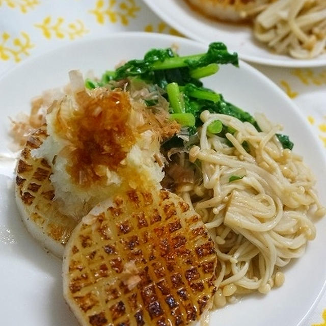 大根ステーキ　とかち野酵母でクリスピーピザ　豚肩ロースとネギの焼肉のたれ炒め