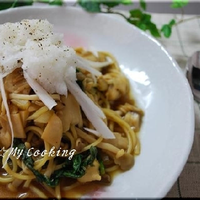 キノコおろしパスタ