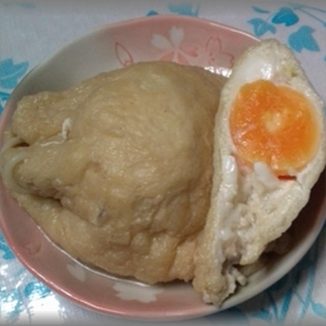 冷凍卵の巾着煮