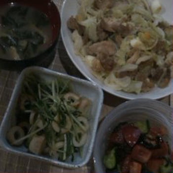 0526ゆで卵と鶏のマヨ酢
