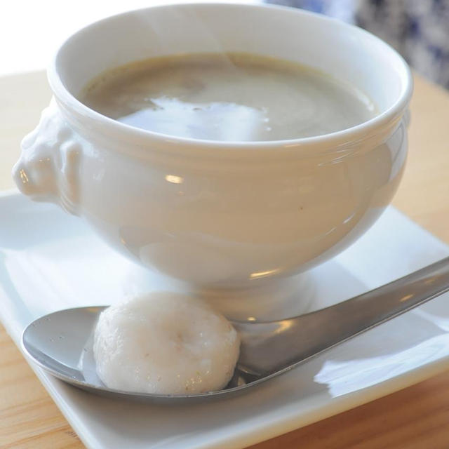 もちもち幸せ☆蓮根白玉の梅昆布スープ