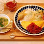 たっぷりソースで♡ポテトオムレツ定食【本音と建前】