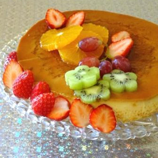 ひとり占めしたくなる☆大きなプリンケーキ