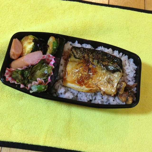 今日の献立とお弁当#81_焼き塩サバ弁当