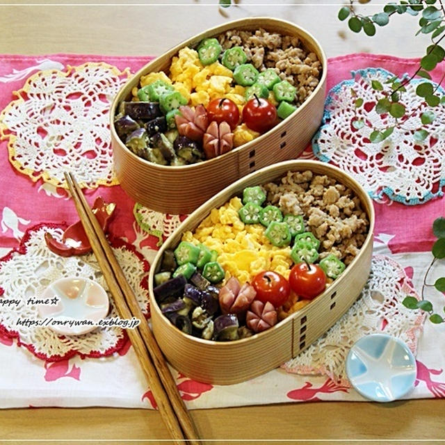 そぼろ弁当とおうちごはん♪