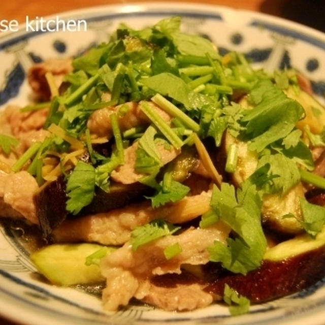 豚肉とナスの香味炒め【アジア風】