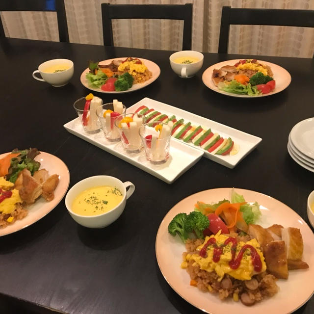 【娘の友達が来たときの晩ごはん♪＾＾】