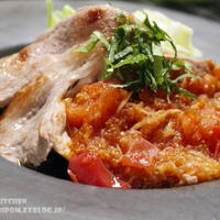 【みりんレシピ】まろやかみりんポン酢おろしソースでさっぱりと　～　豚肉のトマト生姜焼き。