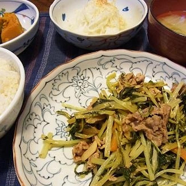 今年も始まったよ～♪＆水菜と豚肉野生姜炒め