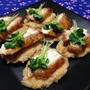 大豆おやき鶏の照り焼きのっけ