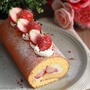 苺のチーズクリームロールケーキ