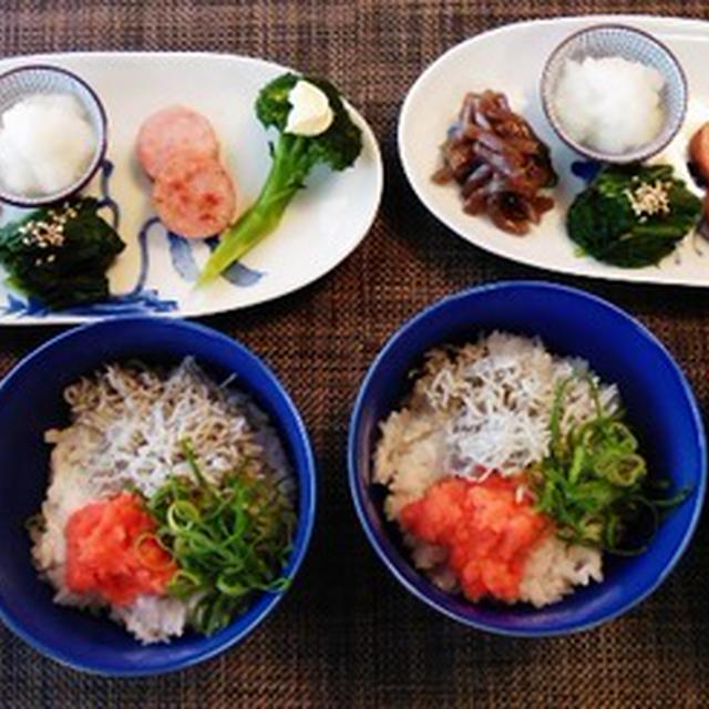 ごはんがうまいっす（笑）～しらすたらこ丼～