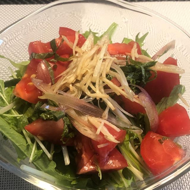 冷蔵庫にある野菜でサラダ素麺