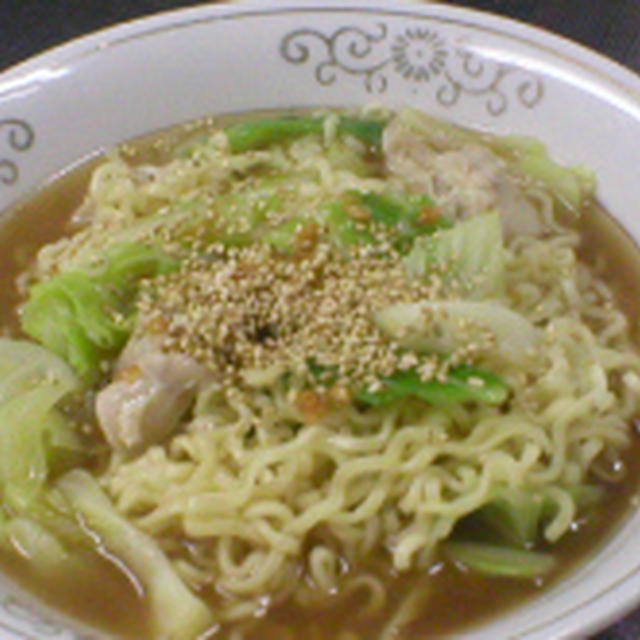 ガーリック風味のチキンラーメン
