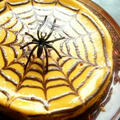 クモの巣模様のパンプキンチーズケーキ by anさん