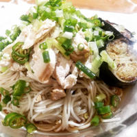 さっぱり鶏チャーシューのリメイク和え麺