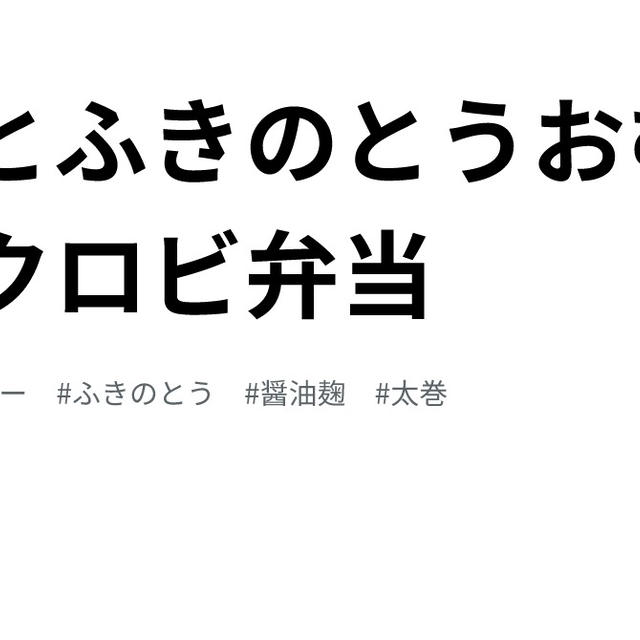 太巻とふきのとうおむすびマクロビ弁当