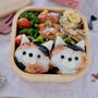 ベースはあざらしくん・ねこ＆うさぎ＆くまキャラ弁