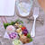 紫陽花のおにぎりとひよこ豆のチーズinコロッケ
