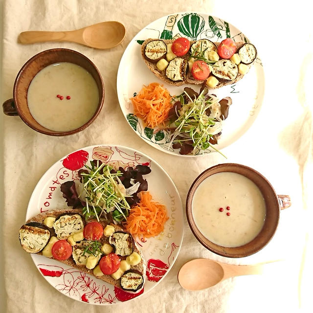 ＊ナスとトマトのタルティーヌ＊