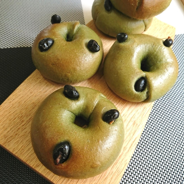 ＊よもぎ黒豆ベーグル＊