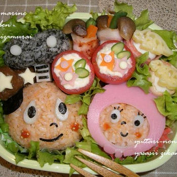 節分＆ぜんまいざむらいキャラ弁