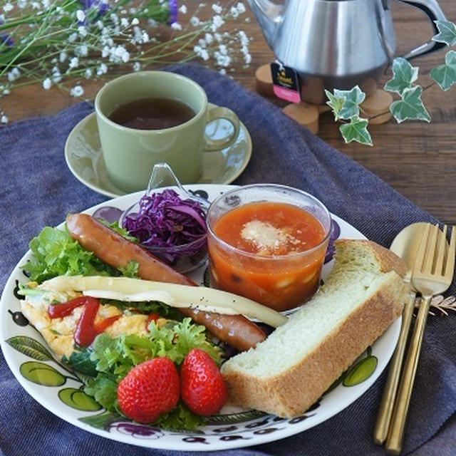 青汁食パンでワンプレート