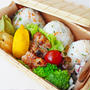 ４月１３日　土曜日　塩唐揚げ＆あみ海老と青ネギご飯のおむすび
