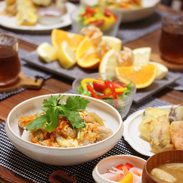 【献立とざっくりレシピ】親子丼とフリッターと。～お野菜詰め合わせ便で作る晩ご飯：4日目～