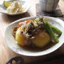 staubで 肉じゃが♪　鶏汁の茶碗蒸しなど・・・の定食