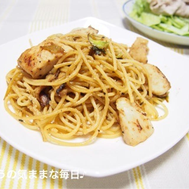 練り胡麻と塩麹で和風パスタ☆