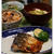 さばのピリ辛つけ焼き　豚肉ときのこの炊き込みご飯