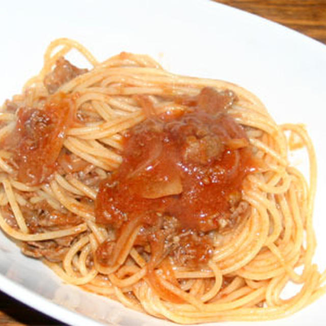 牛肉のスパゲティ