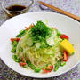 朝ベジさっぱり冷製うどん / 朝どれ野菜