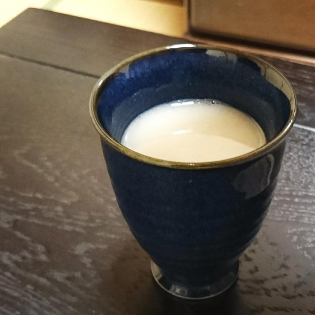 本日の晩酌、米焼酎のホット甘酒割り。