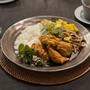 タンドリーチキンと、冷蔵庫の残り物でインド料理風の夜ごはん