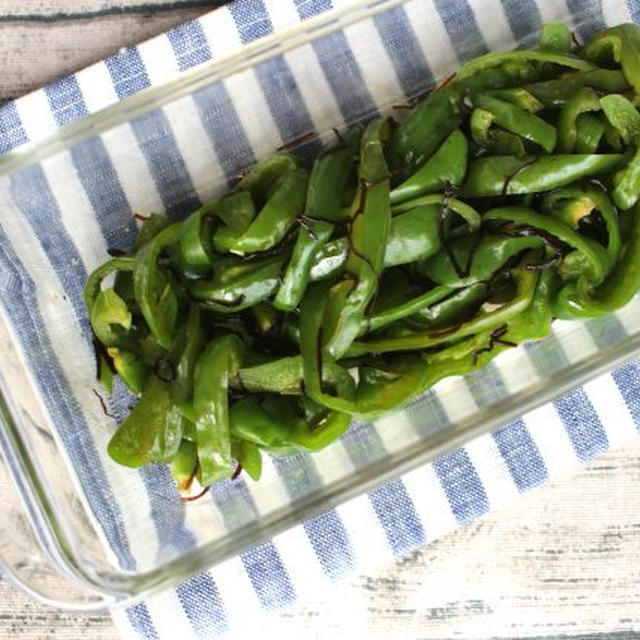 5分でできる簡単常備菜。ピーマンの昆布あえ