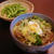 カレーうどんと枝豆