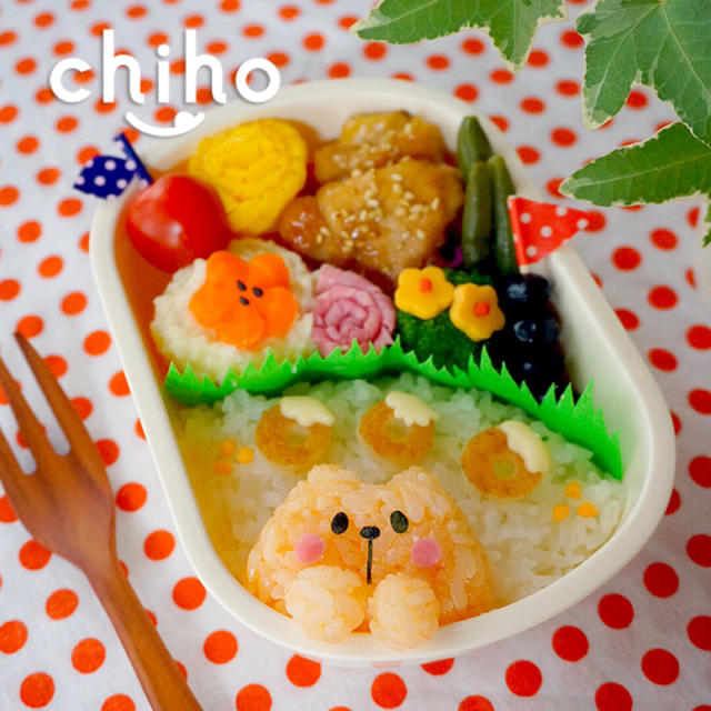ネコとドーナツ弁当♡