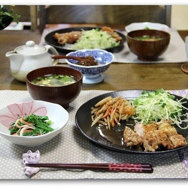 鶏のスパイシー照り焼きなど