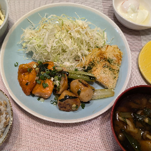 鮭と里芋の照り焼き